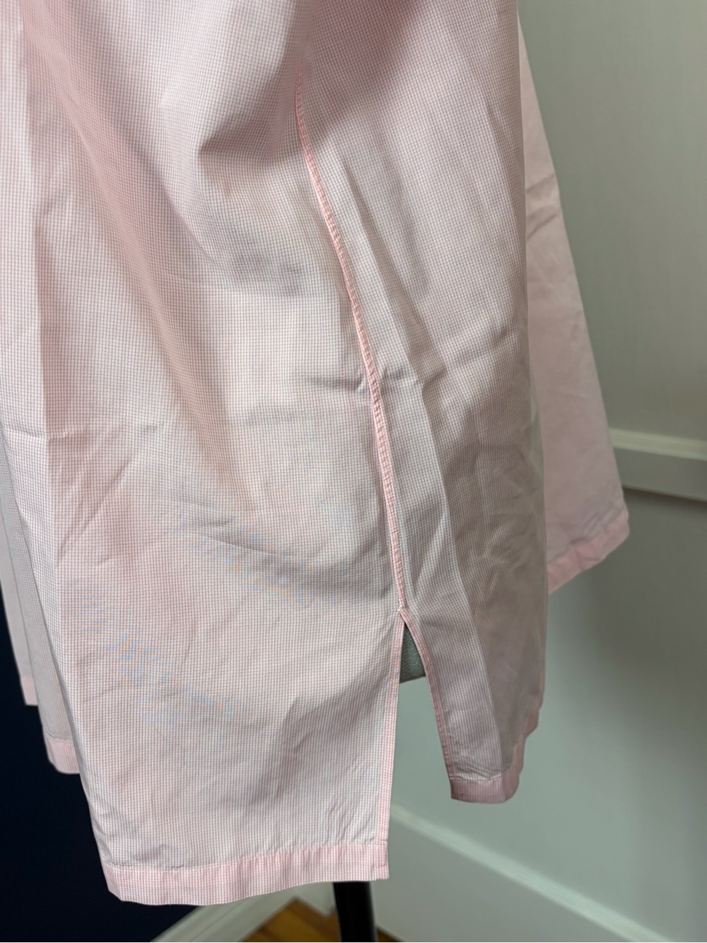 Charvet Dress Shirt, French Cuffs , Split Hem, Light Pink Check, MenM(39)15.5 - Picture 4 of 15